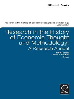 cover image of Research in the History of Economic Thought and Methodology, Volume 29A